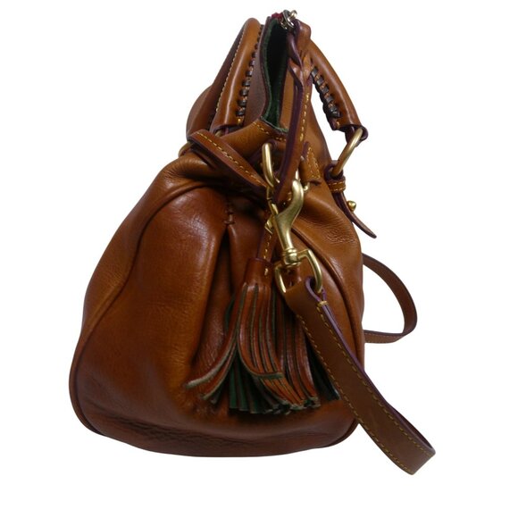 Dooney Bourke Florentine Tan Satchel Bag with Shoulder Strap - Picture 4 of 9